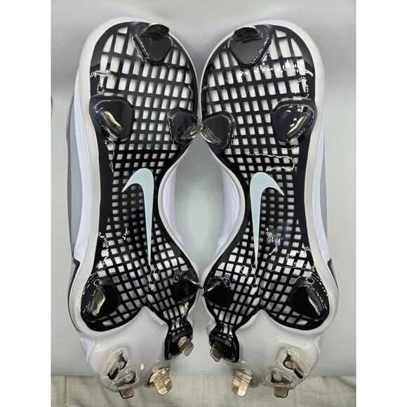 Nike Force Zoom Trout 9 Metal Baseball Cleats Mens 13 Gray White Shoe FB2907-002 - Picture 9 of 10